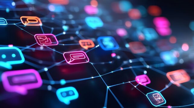 Ample copy space to highlight chat bot features and innovations.