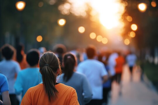 Capturing the joy of wellness through a bokeh lens at a charity event.