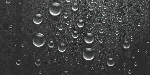 Water Drops Stock Image In Black Background