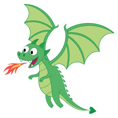 Fototapeta premium Dragon cartoon design for logo, t-shirt, tattoo, cards illustration vector design.