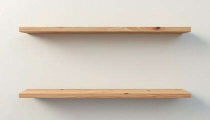 empty wooden shelves