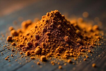 Close-up of Brown Powder A Stark Visual Depiction of the Raw, Unrefined Nature of Addictive Drugs and Their Destructive Potential.