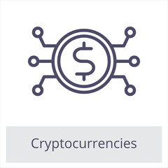 Cryptocurrencies Element For Design Graphic