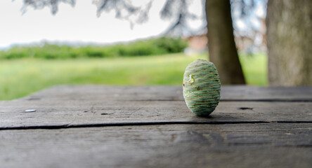 green apple on the ground