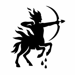 Black vector cartoon art of a knight with a sword and shield on a flying pegasus with dragon wings