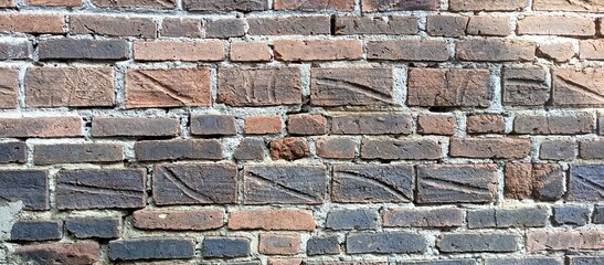Textured Brown and Red Brick Wall Background