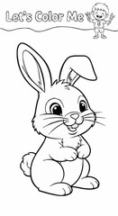 Children's coloring pictures of a rabbit