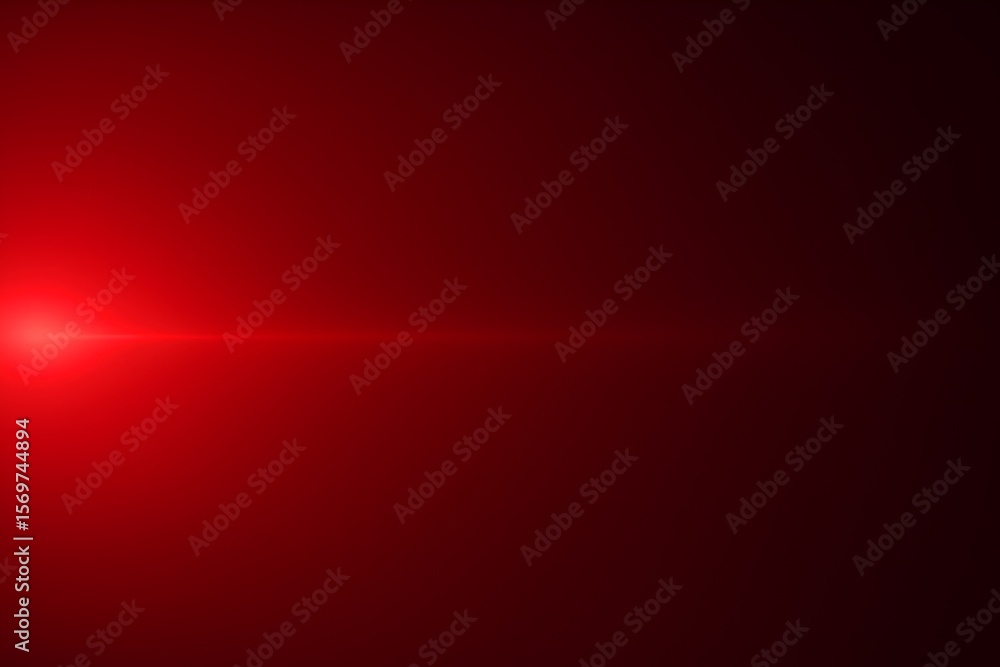 Poster minimalist red gradient flare with horizontal light effect abstract background