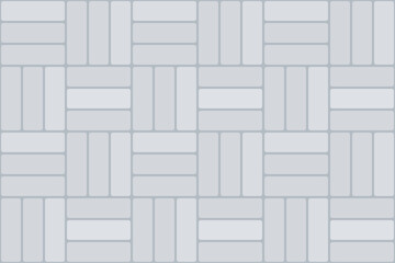 Basket weave tile seamless pattern. Grey bricks desing. Vector.