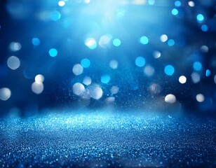 abstract blue sparkle background with glimmering lights and a soft focus