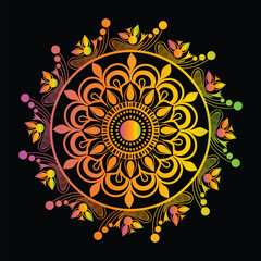 Elegant Luxury Mandala Design with Vibrant Gradient Colors
