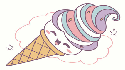 ice cream in a waffle