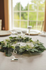 Wedding Banquet Table with Table number