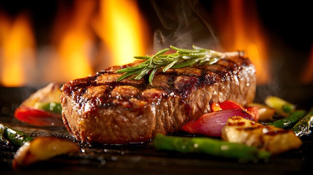 Sizzling Steak Grilled to Perfection