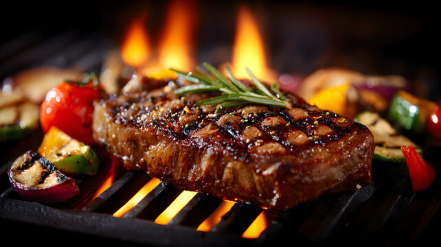 Grilled Steak and Vegetables