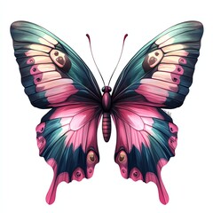 Exquisite butterfly illustration with vibrant colors and intricate details.