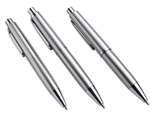 Futuristic Floating Stylus Pens in Minimalist White Space, Isolated on Transparent Background