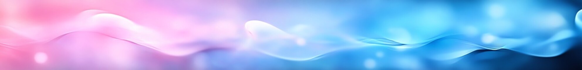 Abstract fluid waves blend pink and blue hues with smooth, flowing lines and a sense of motion against a soft gradient background.