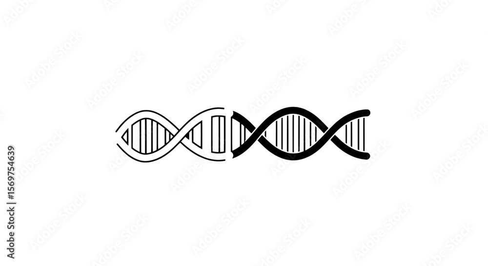 Poster dna strands graphic: a stunning representation of the double helix structure of dna, illustrating th