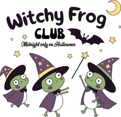  A Cute Halloween Monster Frog Vector For Funny Halloween.