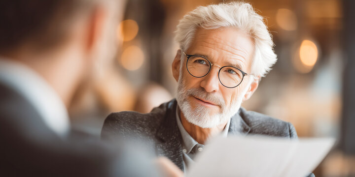 A professional retirement fund advisor working closely with client to determine ideal 401(k) allocation strategy in safe environment