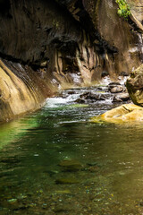 A Deep dark green pool within the Tugela Gorge of the Drakensberg mountains of South Africa.