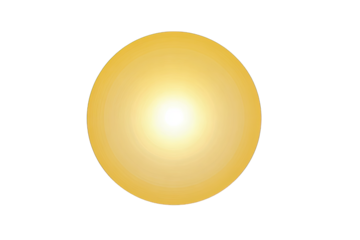 Golden orb, radiant center, smooth surface