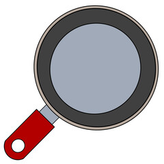 Frying pan with handle