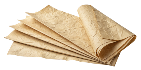 Crumpled paper sheets create unique texture that adds character to any project or artwork. Their rustic charm enhances creativity and expression