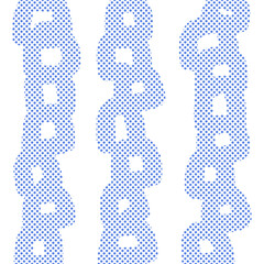 青いドットのキューブライン柄背景イラスト