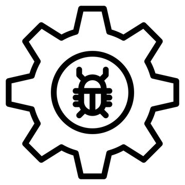 Virus Gears update, gears, control, tool, system. icon in vector illustration