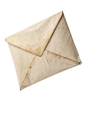 Crumpled paper envelope with vintage look showcases its aged texture and unique character, perfect for nostalgic themes