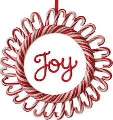 Festive red and white striped candy canes with green and blue accents perfect for holiday decorations and sweet treats