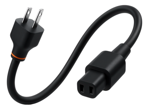 Detachable power cord for appliances, making it easy to replace or move in a kitchen.