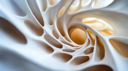 Abstract honeycomb structure with organic fluid design in soft light