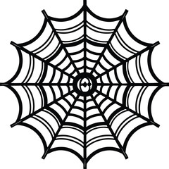 Simple Spider Web Icon for Halloween vector