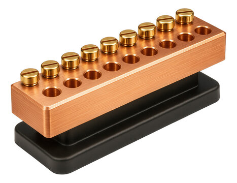 Heavy-duty grounding busbar for homes with high electrical demands, ensuring reliable performance.