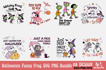  A Cute Halloween Monster Frog Vector For Funny Halloween.