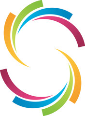 sketch vector illustration icon logo symbol design line box spiral abstract modern as mascot modern company 