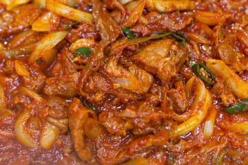 Spicy Stir-Fried Korean Pork: A Flavorful and Savory Dish with Rich Seasoning and Tender Meat