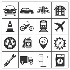 Clean Flat Black and White Vector Icons – 25 Minimalist Design Symbols