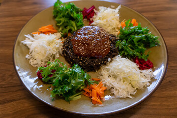 Korean traditional local food Bibim Noodles