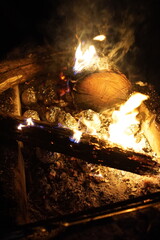 sparks from a fire