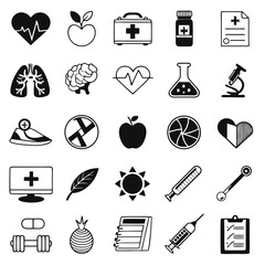 25 Flat Vector Icons in Black and White – Minimal Monochrome Icon Pack