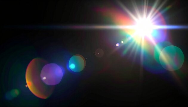 フレア レンズフレア 光 輝き 放射線 太陽 照明 エフェクト 明るい 爆発 フラッシュ アート デジタルアート 背景 黒 宇宙 幻想的 SF テクノロジー レンズ