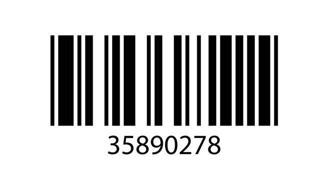 Barcode mockup made in china, product storage system. Code 39, Code 128, UPC-A, UPC-E. EAN-13, EAN-8. Interleaved 2 of 5, ISBN.