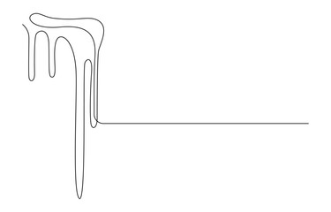 Blood Drop continuous line art drawing