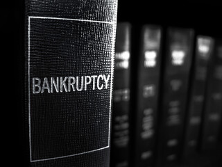 Bankruptcy Book on Shelf for Learning and Finances