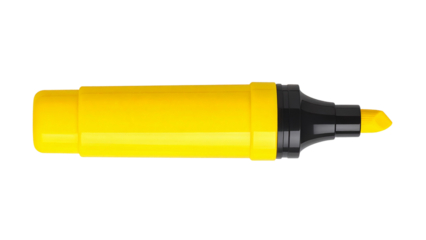 Yellow highlighter marking vertical position against clear backdrop, highlighting potential