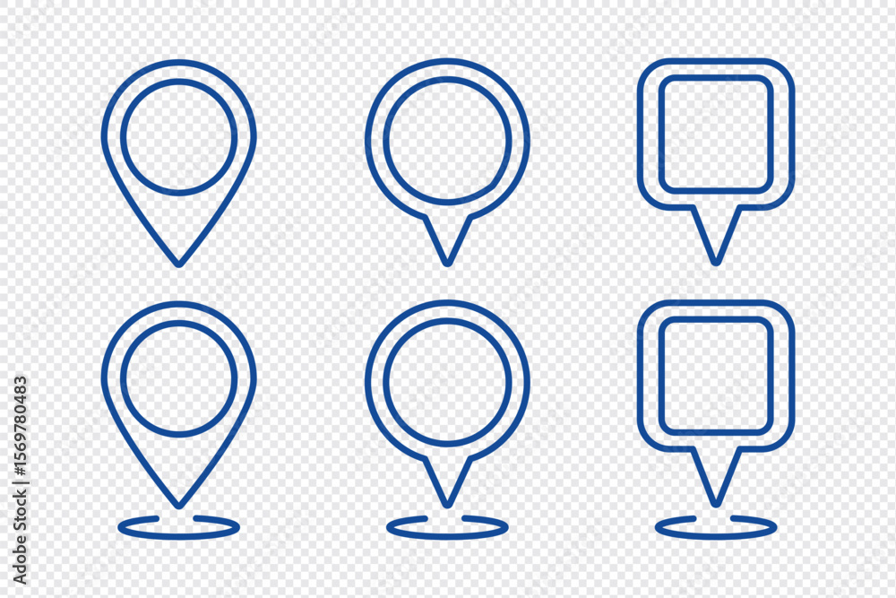 Aufkleber location pin icon collection. location pin icon, gps marker, map pointer. location pin icon in edita